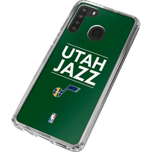 NBA Utah Jazz Standard - Yellow Galaxy A21 Clear Case