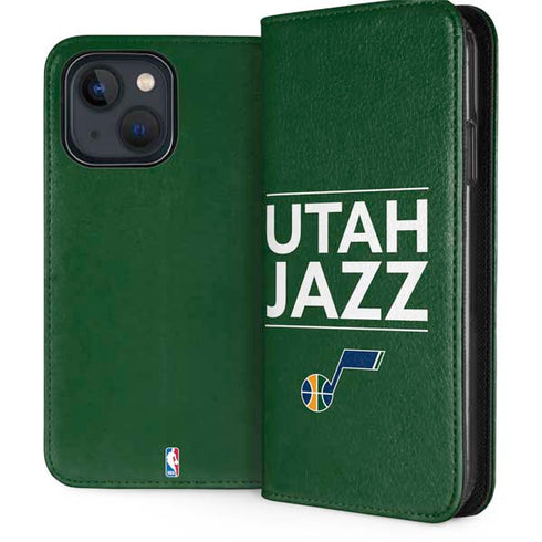 NBA Utah Jazz Standard - Yellow iPhone 14 Plus Folio Case