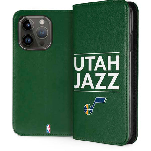NBA Utah Jazz Standard - Yellow iPhone 14 Pro Folio Case