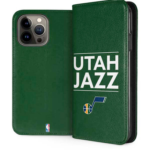 NBA Utah Jazz Standard - Yellow iPhone 14 Pro Max Folio Case