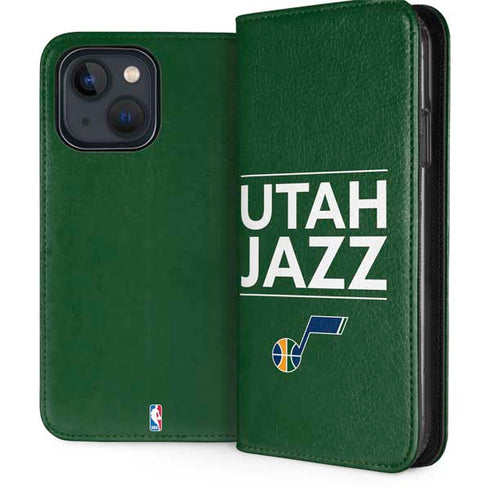 NBA Utah Jazz Standard - Yellow iPhone 15 Folio Case