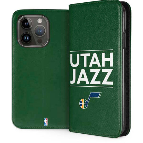 NBA Utah Jazz Standard - Yellow iPhone 15 Pro Folio Case