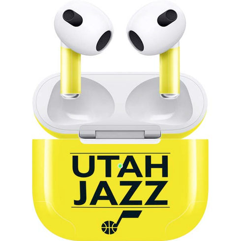 NBA Utah Jazz Standard - Yellow Apple AirPods (3rd Gen 2021) Skin
