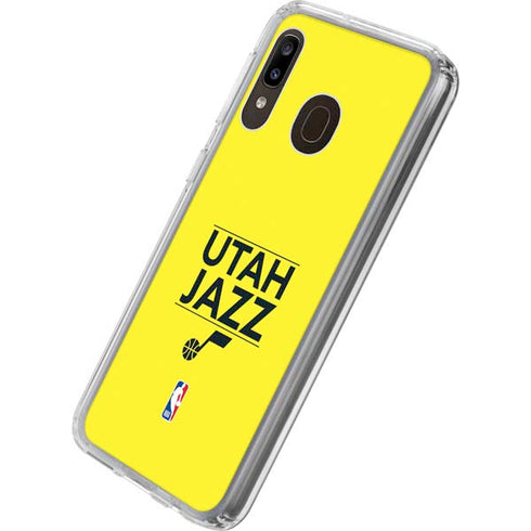 NBA Utah Jazz Standard - Yellow Galaxy A20 Clear Case