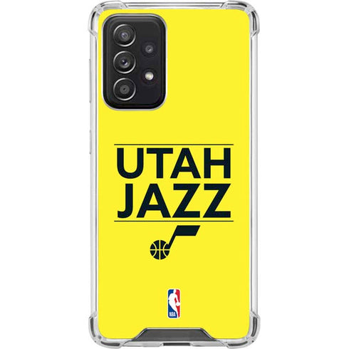 NBA Utah Jazz Standard - Yellow Galaxy A52 5G Clear Case