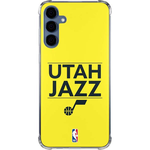 NBA Utah Jazz Standard - Yellow Galaxy A55 5G Clear Case