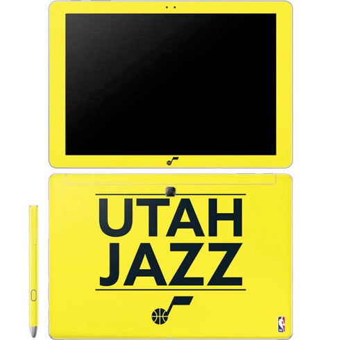 NBA Utah Jazz Standard - Yellow Galaxy Book 12in Skin