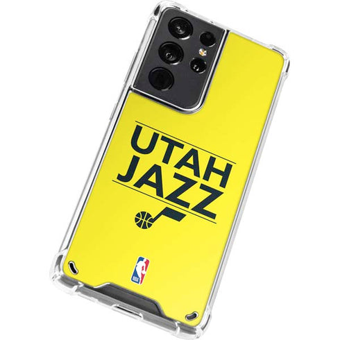 NBA Utah Jazz Standard - Yellow Galaxy S21 Ultra 5G Clear Case