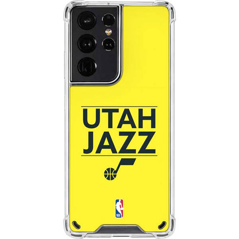 NBA Utah Jazz Standard - Yellow Galaxy S21 Ultra 5G Clear Case