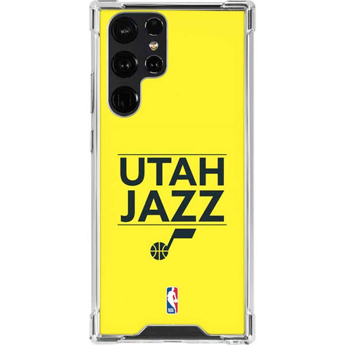 NBA Utah Jazz Standard - Yellow Galaxy S22 Ultra Clear Case