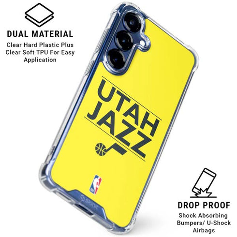NBA Utah Jazz Standard - Yellow Galaxy S25 Clear Case