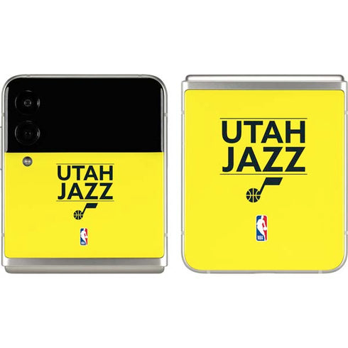 NBA Utah Jazz Standard - Yellow Galaxy Z Flip3 5G Skin