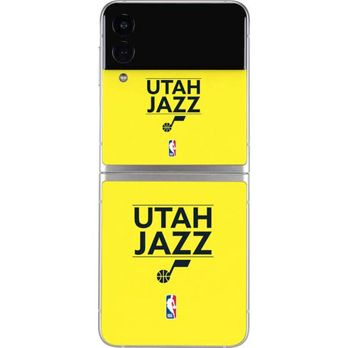 NBA Utah Jazz Standard - Yellow Galaxy Z Flip3 5G Skin