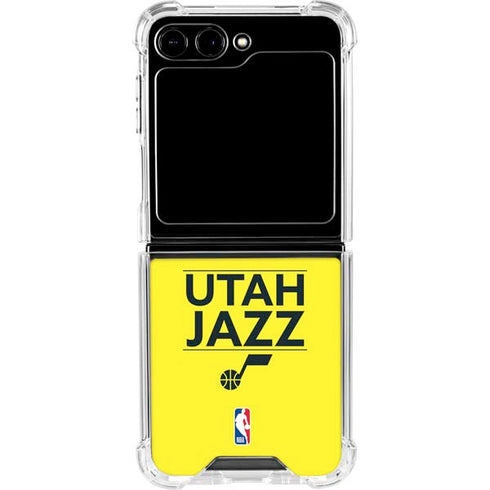 NBA Utah Jazz Standard - Yellow Galaxy Z Flip5 5G Clear Case