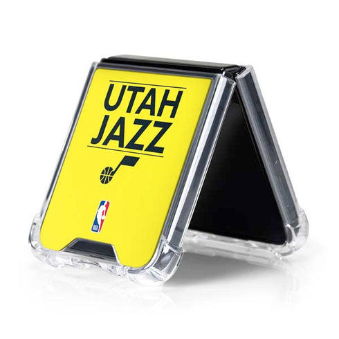 NBA Utah Jazz Standard - Yellow Galaxy Z Flip5 5G Clear Case