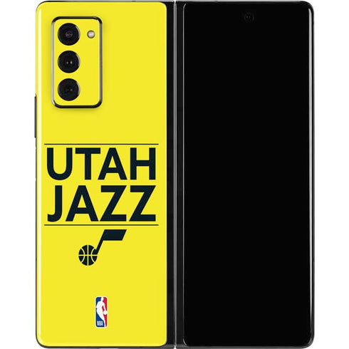 NBA Utah Jazz Standard - Yellow Galaxy Z Fold2 5G Skin