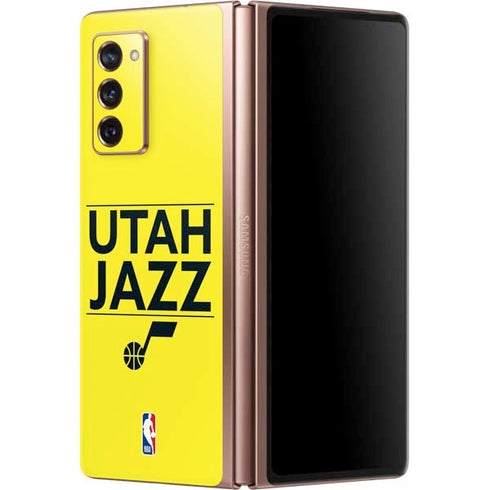 NBA Utah Jazz Standard - Yellow Galaxy Z Fold2 5G Skin