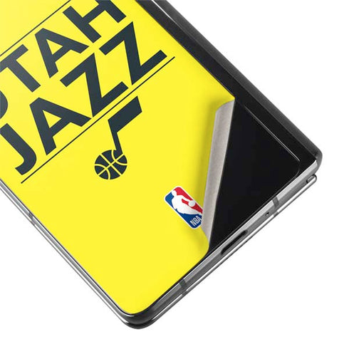 NBA Utah Jazz Standard - Yellow Galaxy Z Fold2 5G Skin