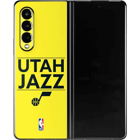 NBA Utah Jazz Standard - Yellow Galaxy Z Fold3 5G Skin