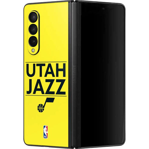 NBA Utah Jazz Standard - Yellow Galaxy Z Fold3 5G Skin