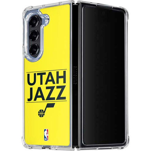 NBA Utah Jazz Standard - Yellow Galaxy Z Fold5 5G Clear Case