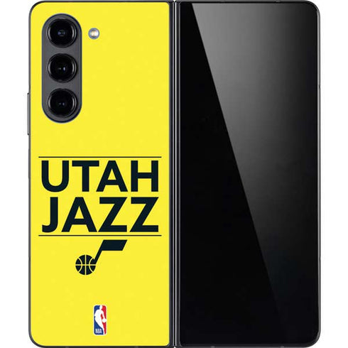 NBA Utah Jazz Standard - Yellow Galaxy Z Fold5 5G Skin