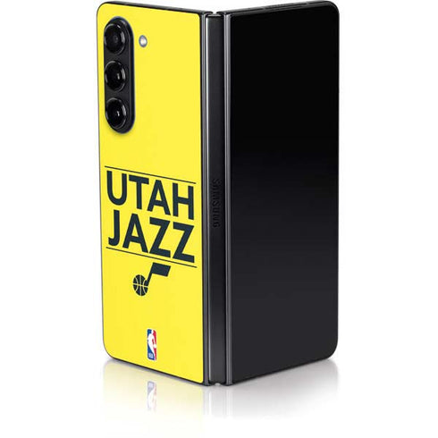 NBA Utah Jazz Standard - Yellow Galaxy Z Fold5 5G Skin