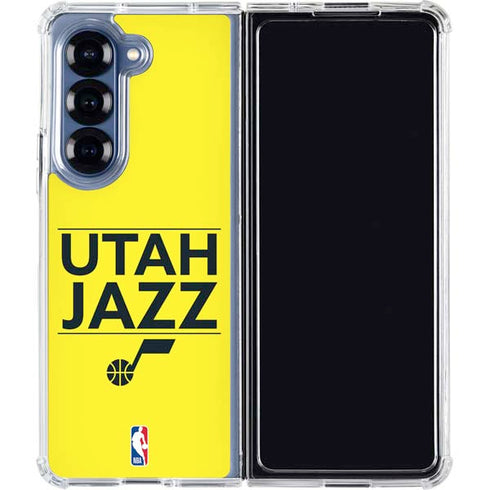 NBA Utah Jazz Standard - Yellow Galaxy Z Fold6 Clear Case