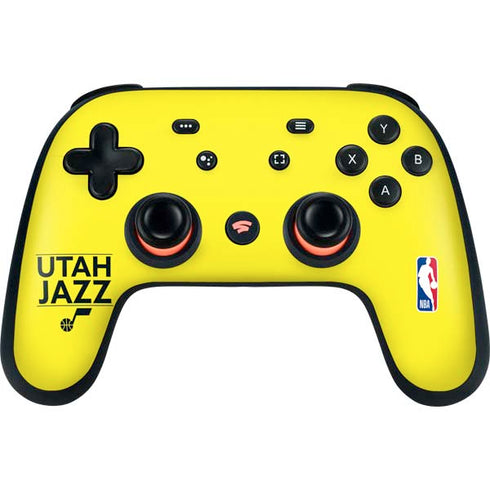 NBA Utah Jazz Standard - Yellow Google Stadia Controller Skin