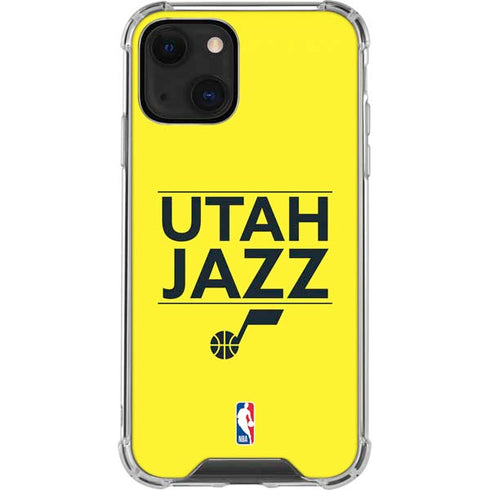 NBA Utah Jazz Standard - Yellow iPhone 13 Mini Clear Case