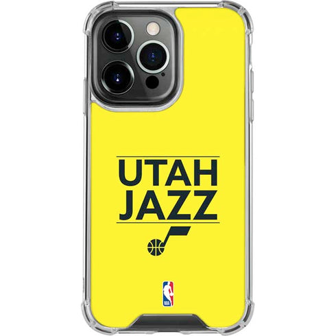 NBA Utah Jazz Standard - Yellow iPhone 14 Pro Clear Case