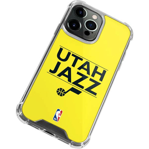 NBA Utah Jazz Standard - Yellow iPhone 14 Pro Clear Case