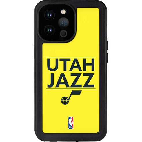 NBA Utah Jazz Standard - Yellow iPhone 14 Pro Max Waterproof Case
