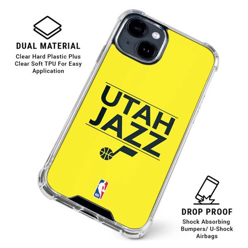 NBA Utah Jazz Standard - Yellow iPhone 15 Clear Case