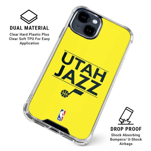 NBA Utah Jazz Standard - Yellow iPhone 15 Plus Clear Case