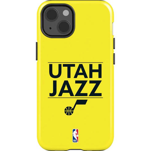 NBA Utah Jazz Standard - Yellow iPhone 15 Plus Impact Case