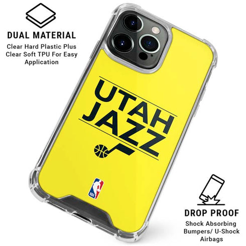 NBA Utah Jazz Standard - Yellow iPhone 15 Pro Clear Case