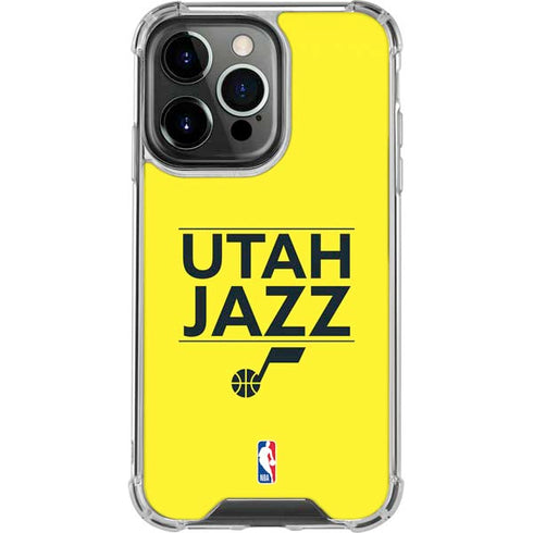 NBA Utah Jazz Standard - Yellow iPhone 15 Pro Max Clear Case