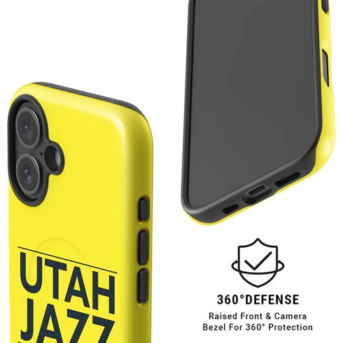 NBA Utah Jazz Standard - Yellow iPhone 16 Magsafe Impact Case