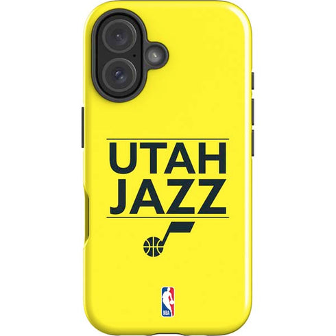 NBA Utah Jazz Standard - Yellow iPhone 16 Plus Impact Case