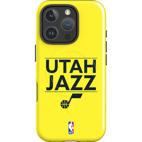 NBA Utah Jazz Standard - Yellow iPhone 16 Pro Magsafe Impact Case