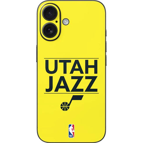 NBA Utah Jazz Standard - Yellow iPhone 16 Skin