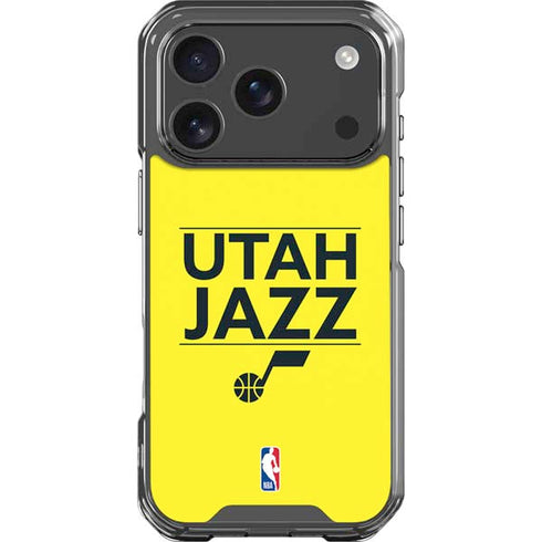 NBA Utah Jazz Standard - Yellow iPhone 18 Pro Clear Case