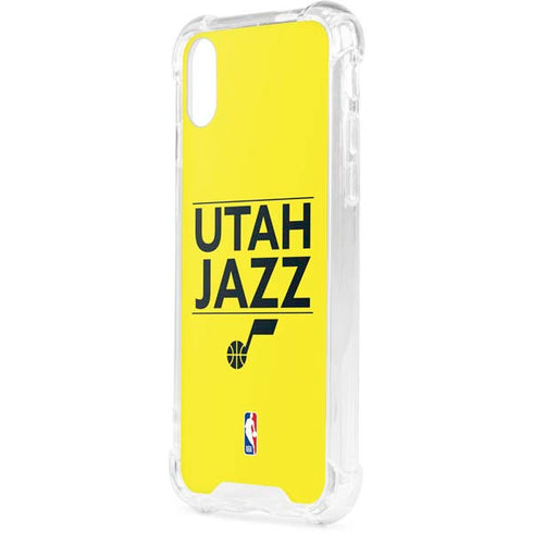 NBA Utah Jazz Standard - Yellow iPhone XS Clear Case