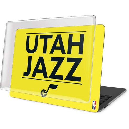 NBA Utah Jazz Standard - Yellow MacBook Pro 15in (2016-19) Case plus Skin