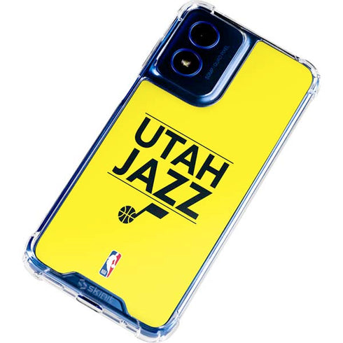 NBA Utah Jazz Standard - Yellow Moto G 5G (2024) Clear Case