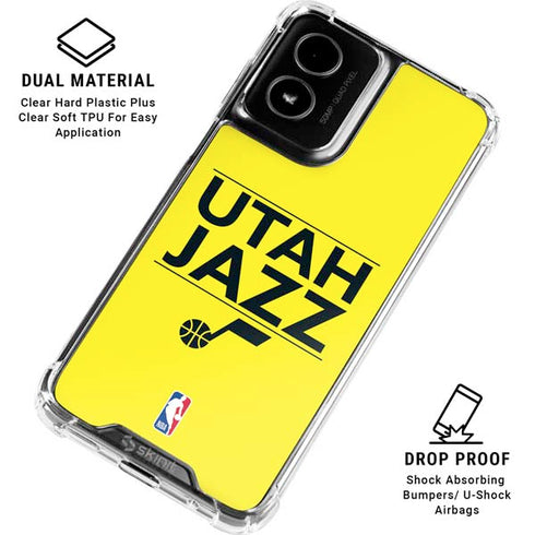 NBA Utah Jazz Standard - Yellow Moto G Power 5G (2024) Clear Case