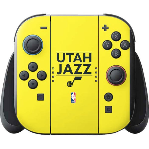 NBA Utah Jazz Standard - Yellow Nintendo Switch 2 (2025) with Joy-Con Skin