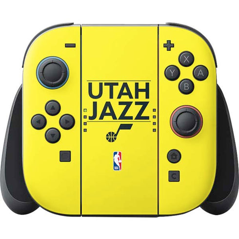 NBA Utah Jazz Standard - Yellow Nintendo Switch 2 (2025) Joy-Con Controller Skin