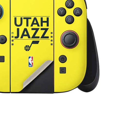 NBA Utah Jazz Standard - Yellow Nintendo Switch 2 (2025) Joy-Con Controller Skin